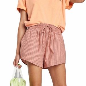 Wild Fable | Striped Coral Drawstring shorts